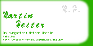 martin heiter business card